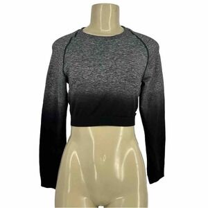 Gymshark Black and Gray Crop Top